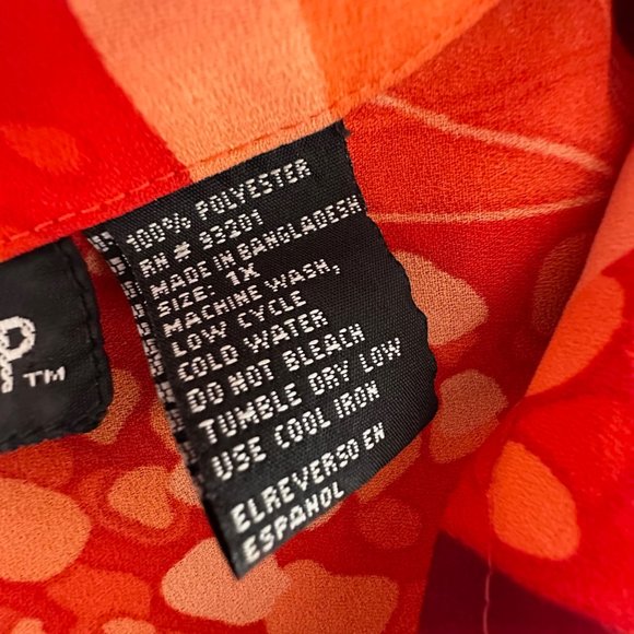 Mint Julep Button Down Dress‎ Slip Removable Dress Underneath 1X Polyester - Picture 7 of 15